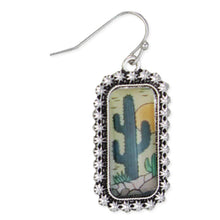 Load image into Gallery viewer, Desert Vista Silver Print Earrings
