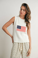 Load image into Gallery viewer, Flag Print Sleeveless Sweater
