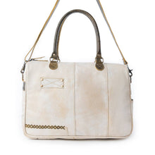 Load image into Gallery viewer, Myra Summit Line Leather Laptop Bag in Desert Cream: Desert Cream
