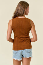 Load image into Gallery viewer, V-Neck Zipper Tank
