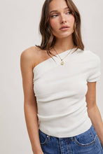 Load image into Gallery viewer, Asymmetric One Shoulder Knit Top
