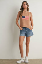 Load image into Gallery viewer, Flag Print Sleeveless Sweater
