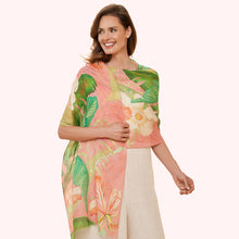 Load image into Gallery viewer, 100% Linen Delicate Tropical Scarf - Candy
