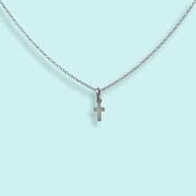 Load image into Gallery viewer, Sterling Silver Tiny Cross Necklace
