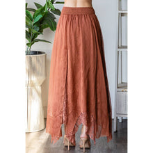 Load image into Gallery viewer, Lace Overlay Midi Skirt

