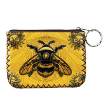 Load image into Gallery viewer, Bee Print Hand Stitch Coin Purse
