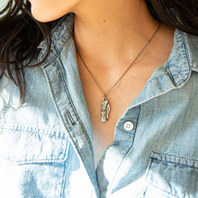 Load image into Gallery viewer, Silver Wildflower Knife Necklace: 18 Inch
