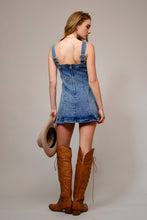Load image into Gallery viewer, Studded Buckle Denim Dress

