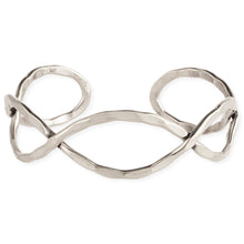 Load image into Gallery viewer, Silver Hammered Infinity Cuff
