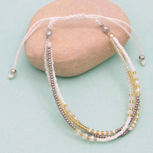 Load image into Gallery viewer, Light Layers White Bead Pull Bracelet
