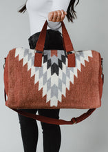 Load image into Gallery viewer, Aztec Duffel-Rust, Cream &amp; Gray
