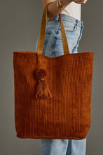 Load image into Gallery viewer, Rust Corduroy Tote
