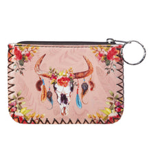 Load image into Gallery viewer, Western Bull Head Hand Stitch Coin Purse
