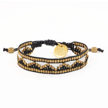 Load image into Gallery viewer, Taj Beaded Bracelet - Black and White
