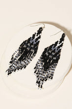 Load image into Gallery viewer, Triangle Seed Beaded Fringe Earrings
