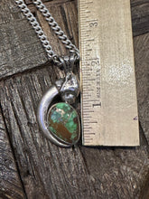 Load image into Gallery viewer, Vintage Green Copper Turquoise Pendant
