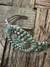 Load image into Gallery viewer, Vintage Turquoise Petit Point Cuff
