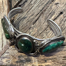 Load image into Gallery viewer, Vintage Green Turquoise Cuff
