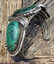Load image into Gallery viewer, Vintage Green Turquoise Cuff
