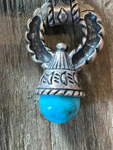 Load image into Gallery viewer, Old Pawn sterling silver turquoise earrings
