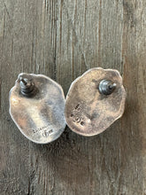 Load image into Gallery viewer, Old Pawn sterling silver Malachite earrings
