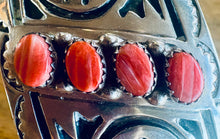 Load image into Gallery viewer, Hopi Sand Cast Cuff with Spiny Oyster
