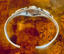 Load image into Gallery viewer, Vintage Navajo Sterling Silver &amp; Black Onyx Three-Stone Cuff Bracelet
