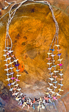Load image into Gallery viewer, Zuni Three-Strand Fetish Heishi Necklace
