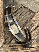 Load image into Gallery viewer, Vintage Turquoise w/ Rope detail Cuff
