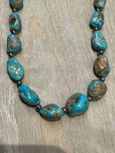Load image into Gallery viewer, Vintage Navajo style handmade turquoise beaded necklace
