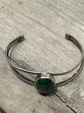 Load image into Gallery viewer, Vintage Malachite Sterling Cuff
