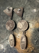 Load image into Gallery viewer, Vintage Sterling Lapis and Turquoise Dangle Earrings
