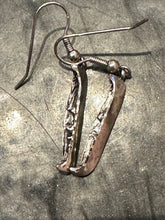 Load image into Gallery viewer, Vintage Sterling Canoe Earrings
