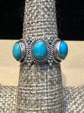 Load image into Gallery viewer, Turquoise Three stone Ring
