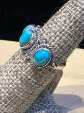 Load image into Gallery viewer, Turquoise Three stone Ring
