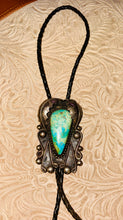 Load image into Gallery viewer, Vintage Turquoise Sterling Bolo
