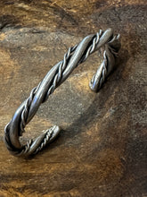Load image into Gallery viewer, Vintage Sterling Silver Rope Cuff
