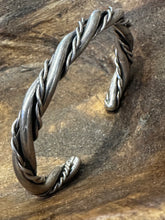 Load image into Gallery viewer, Vintage Sterling Silver Rope Cuff
