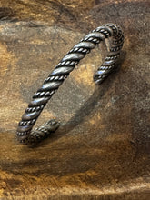 Load image into Gallery viewer, Vintage Sterling Silver Rope Cuff
