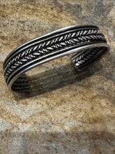 Load image into Gallery viewer, Vintage Sterling Silver Braided Twisted Rope Cuff
