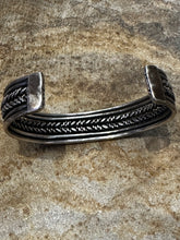 Load image into Gallery viewer, Vintage Sterling Silver Braided Twisted Rope Cuff
