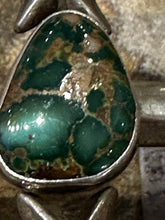 Load image into Gallery viewer, Vintage Navajo-style sandcast turquoise cuff
