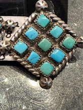 Load image into Gallery viewer, Vintage Turquoise Clip-on Earrings
