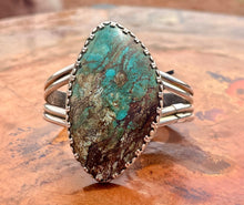 Load image into Gallery viewer, Vintage Royston Turquoise Sterling Silver Cuff
