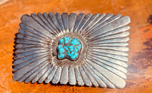 Load image into Gallery viewer, Vintage Turquoise Concho Belt Buckle
