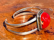 Load image into Gallery viewer, Sterling Silver Red Coral Cuff
