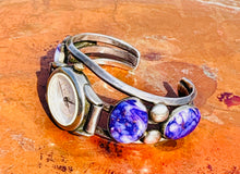 Load image into Gallery viewer, Vintage Sterling Watch Cuff – Purple Mojave Turquoise

