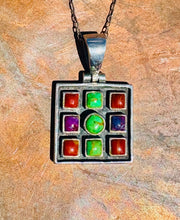 Load image into Gallery viewer, Sterling Silver Inlay Pendant Necklace
