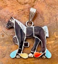 Load image into Gallery viewer, Vintage Multi Stone Horse Pendant
