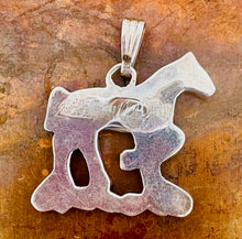 Load image into Gallery viewer, Vintage Multi Stone Horse Pendant

